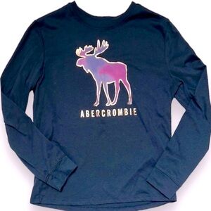 ABERCROMBIE KIDS I Long-Sleeve Moose Logo Tee
